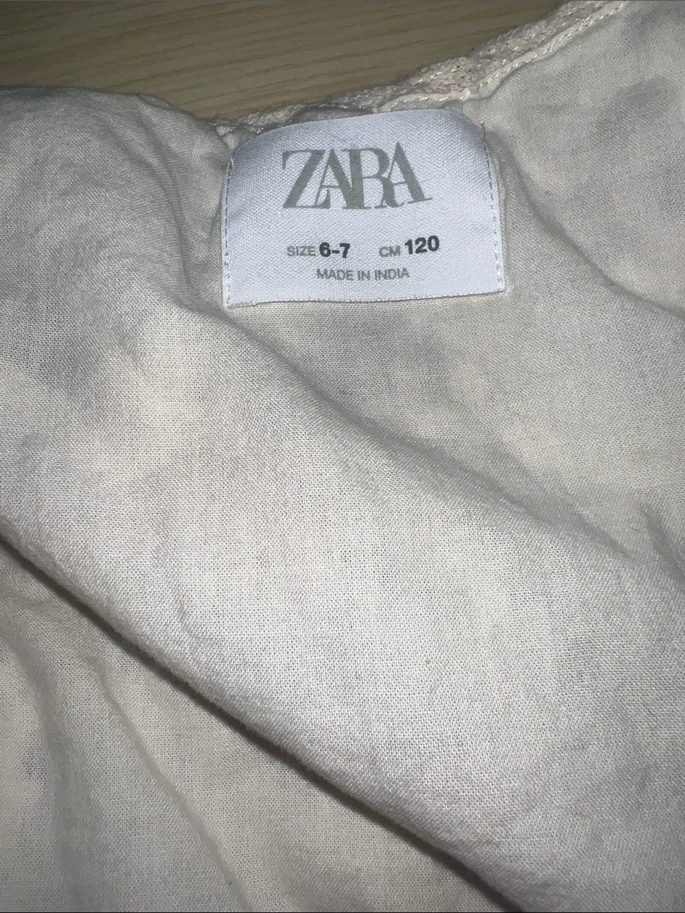 Zara Girls Floral Crochet Vest Size 6-7 Cream Boho Cottagecore
